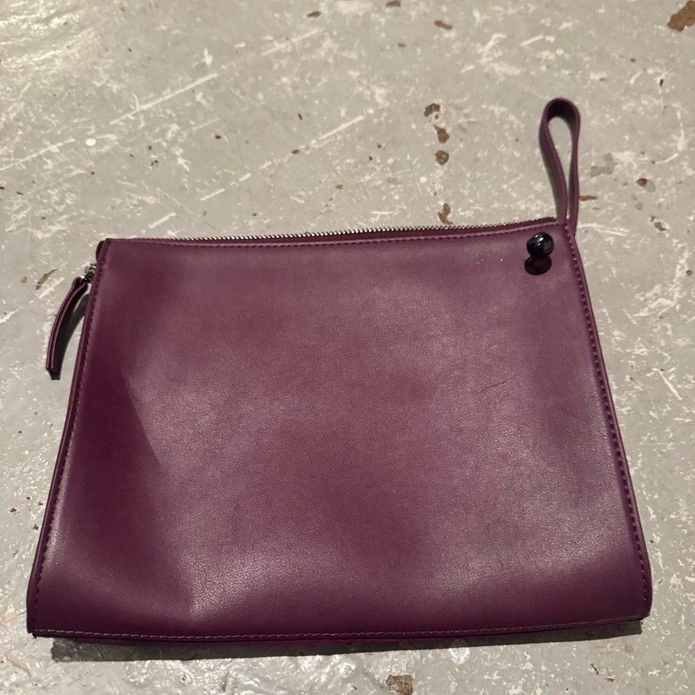 White House Black Market Elegant Purple Clutch Bag